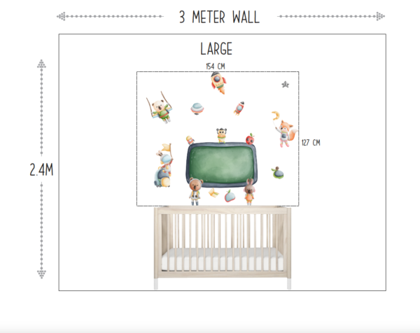 Animals in Space – Back to School Wall Decals